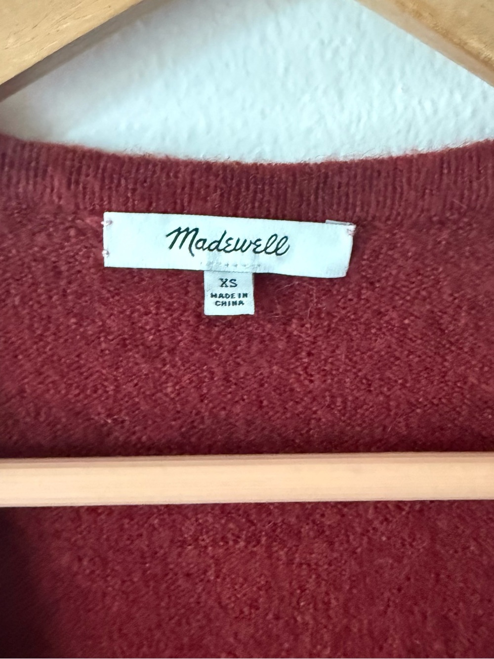 Madewell Open-Front Long Cardigan in Wine Red - Picture 5 of 6